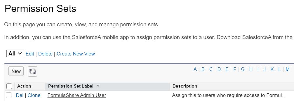 FormulaShare Admin User Permission Set