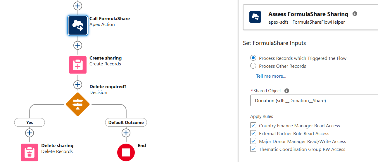 Screenshot showing rules to be applied